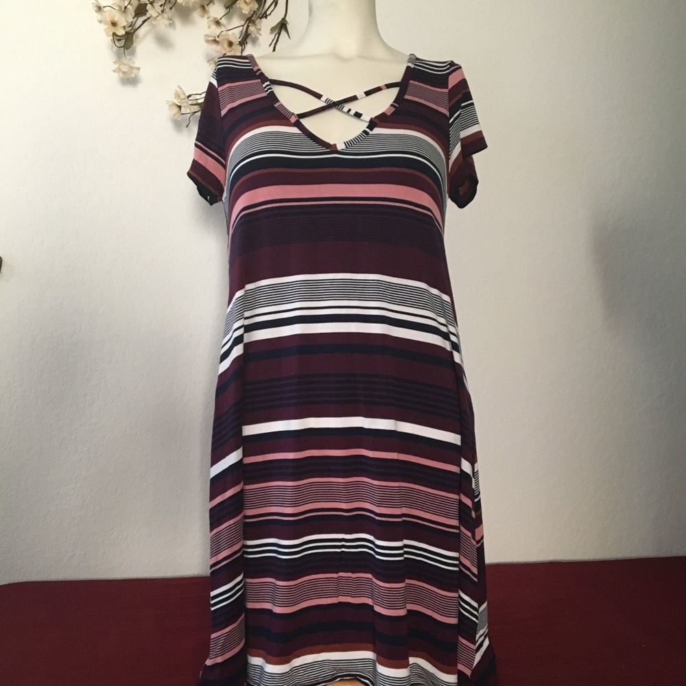 Socialite striped t-shirt Dress sz Small